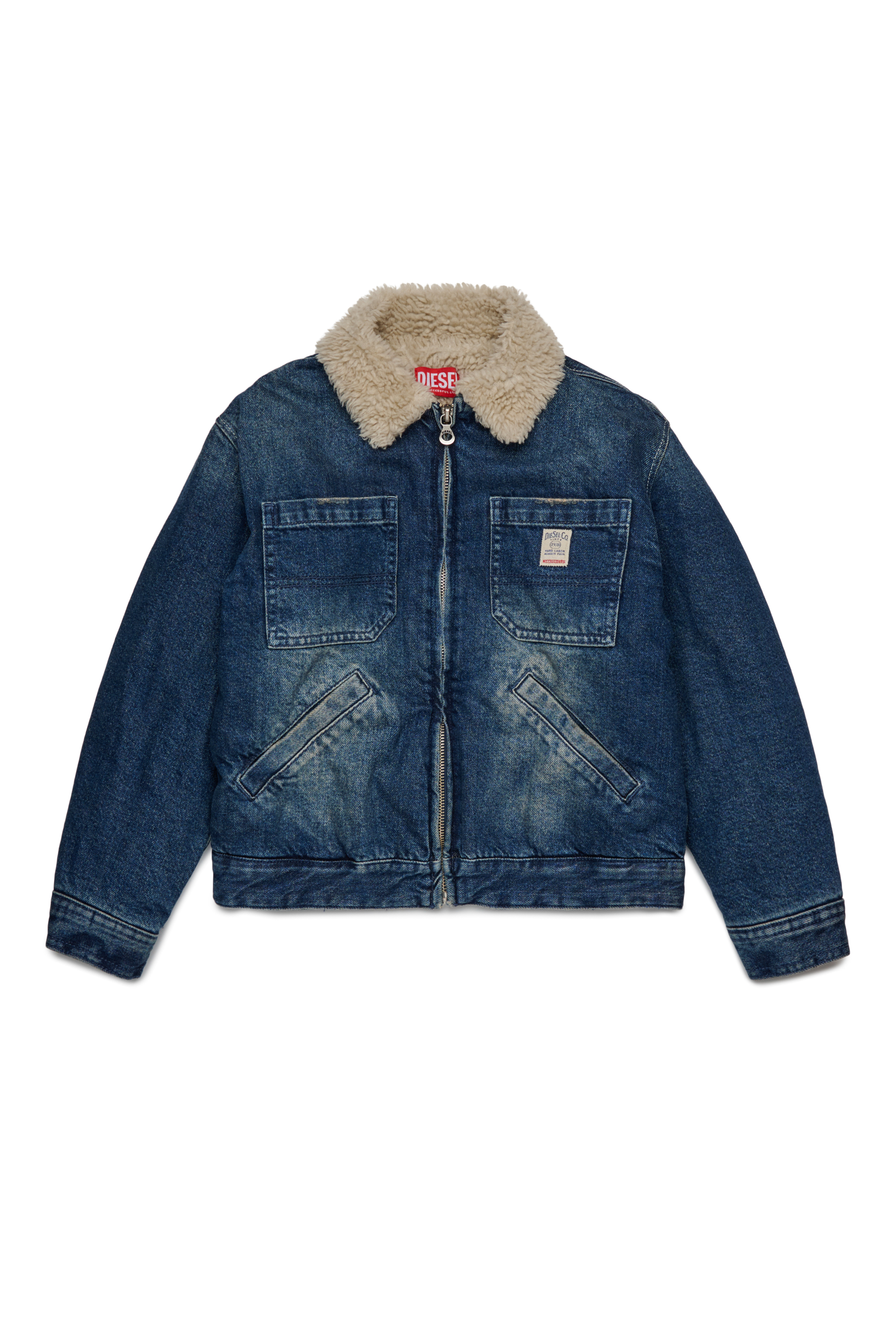 Diesel - JOMOX-FUR, Male's デニムジャケット in ダークブルー - 1