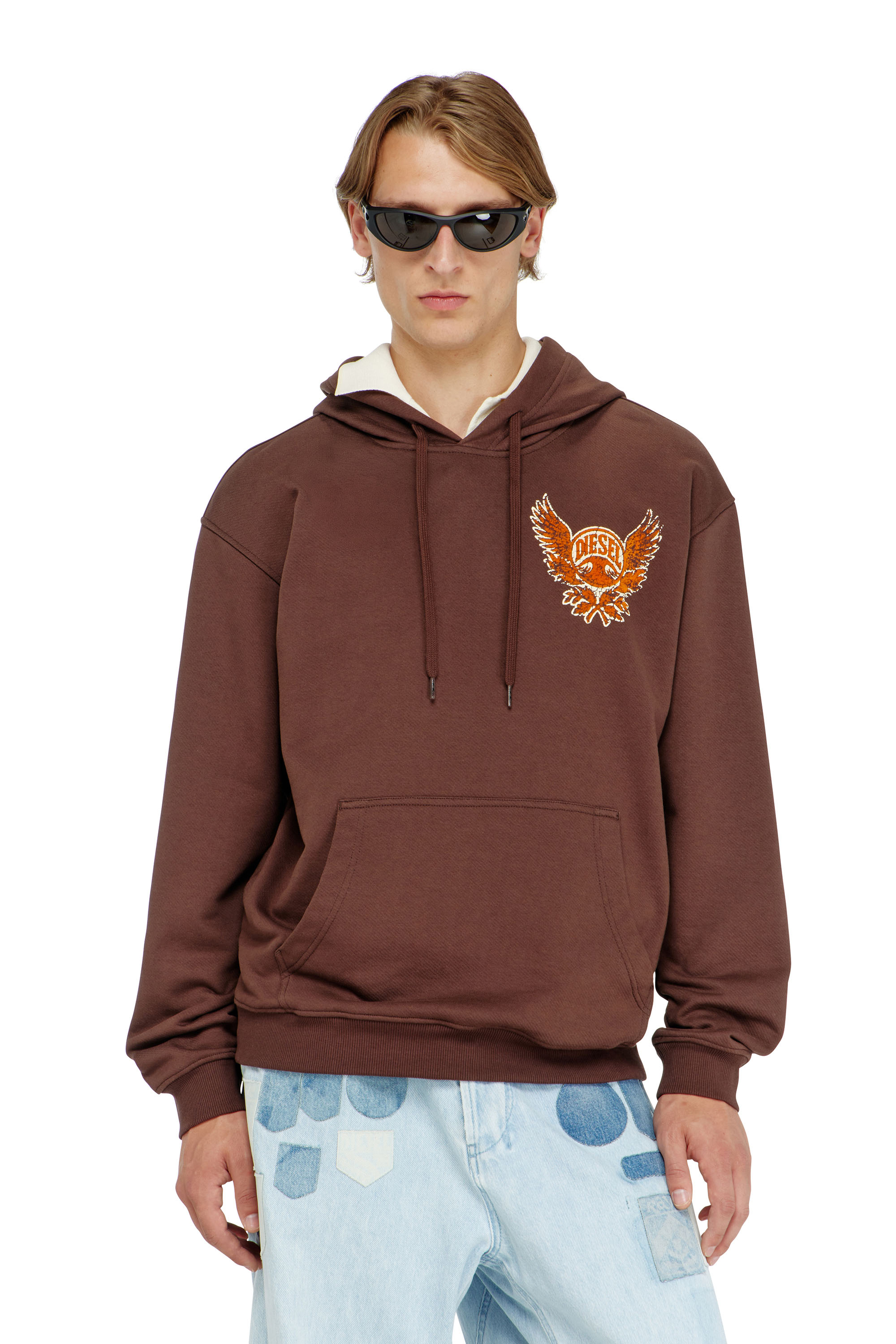 Diesel - S-NORM-HOOD-AA2, Male's プルオーバーパーカー in ブラウン - 3