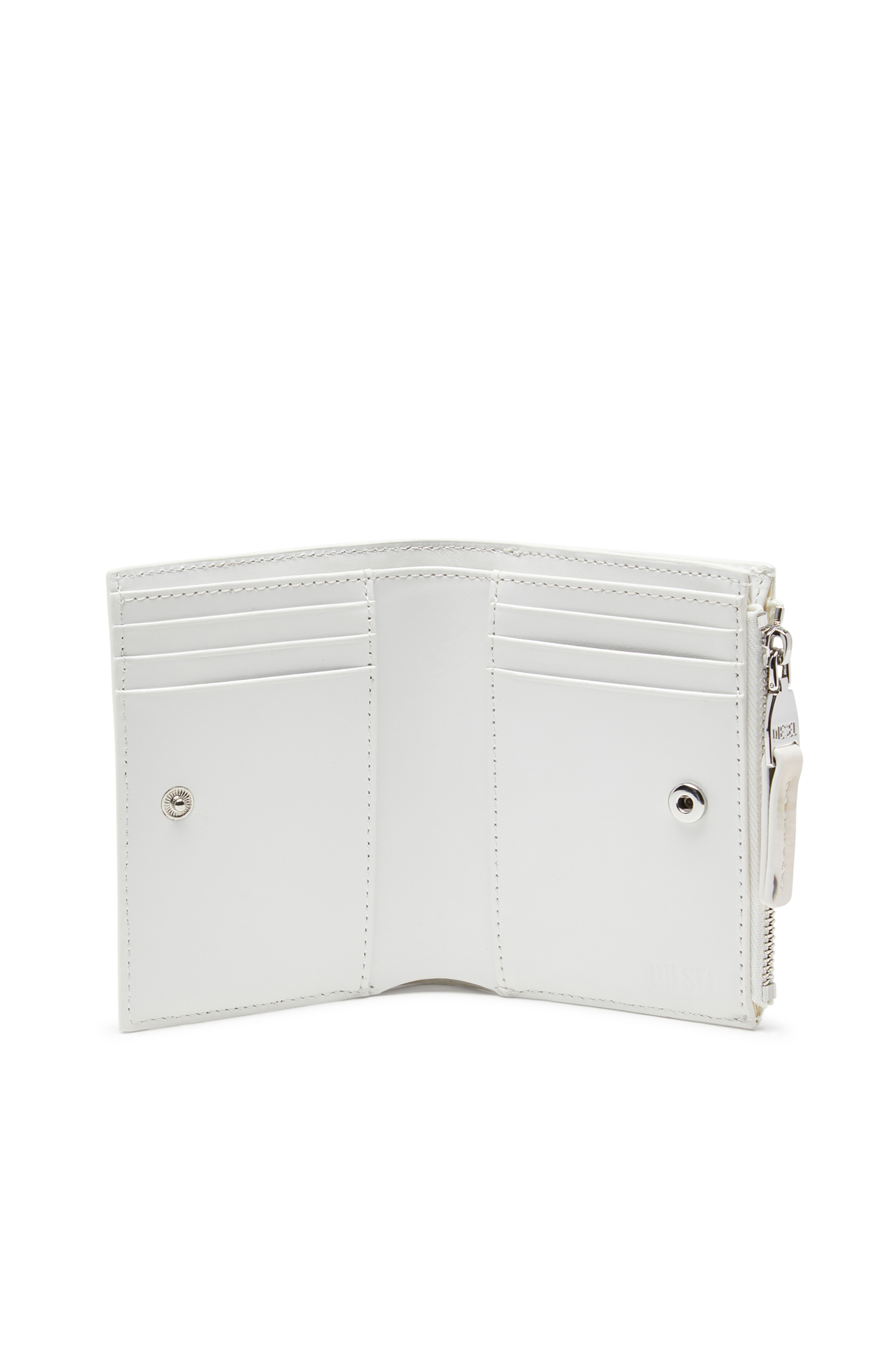 Diesel - PLAY BI-FOLD ZIP II, Female's 二つ折りウォレット in ホワイト - 3