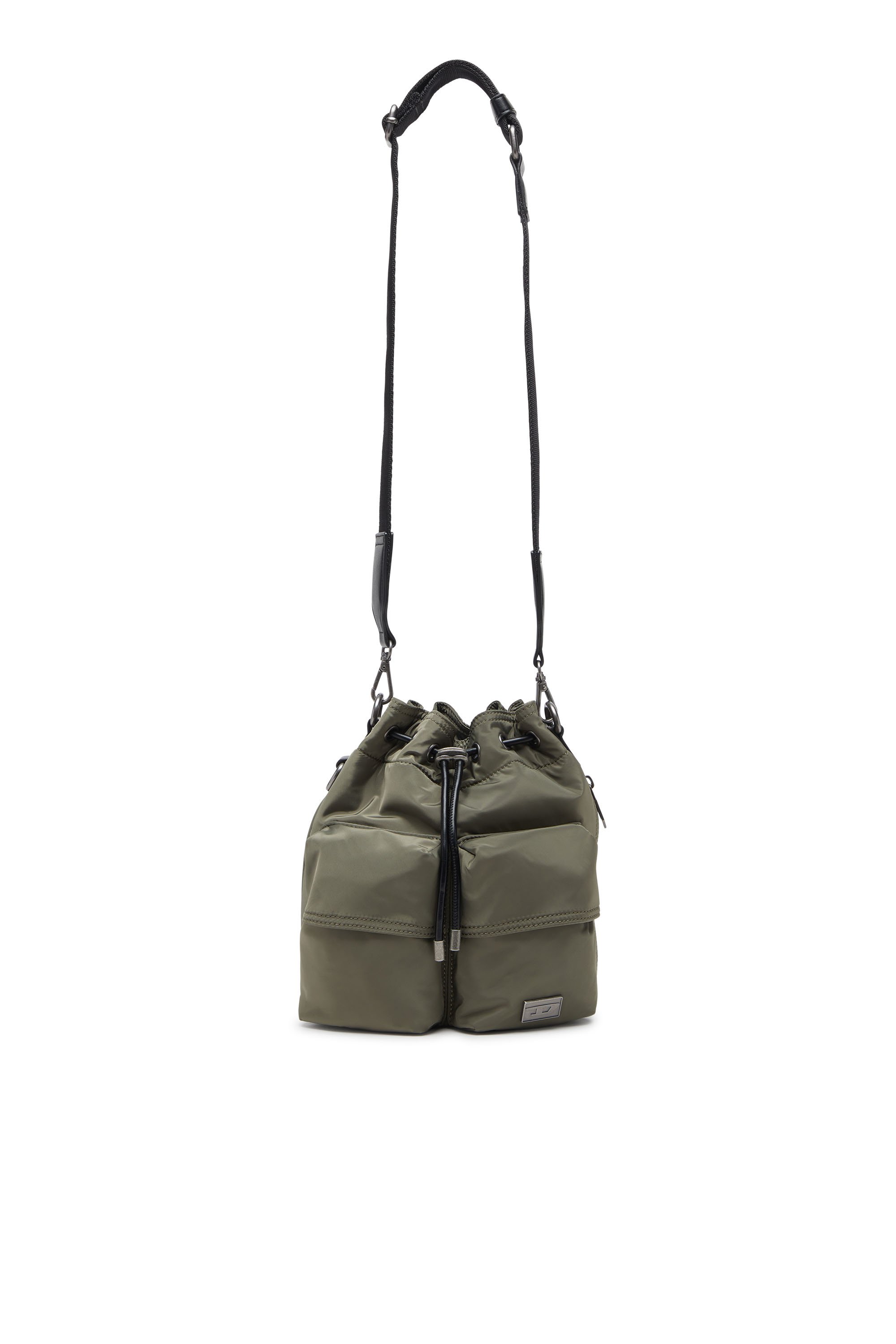 Diesel - MULTI-PKTS BUCKET X, Unisex's Multi-Pkts-Multipocket bucket bag in utilitarian shell in ミリタリーグリーン - 1