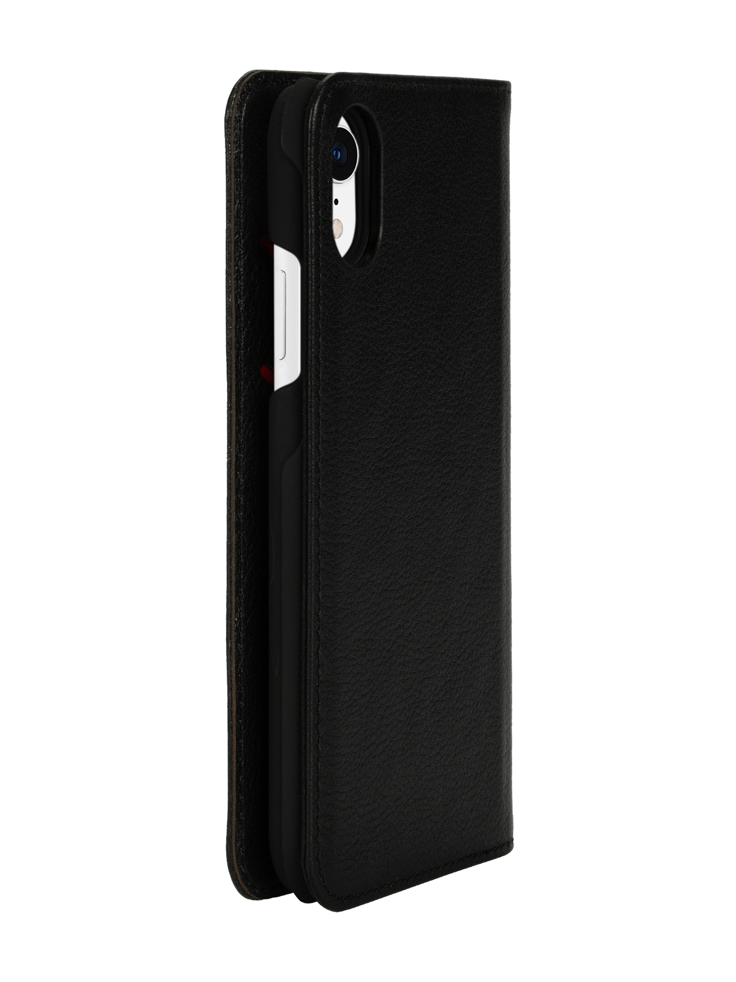 Diesel - DIESEL 2-IN-1 FOLIO CASE FOR IPHONE XR, Unisex's Black leather printed and debossed logo case, iPhone XR in ブラック - 6