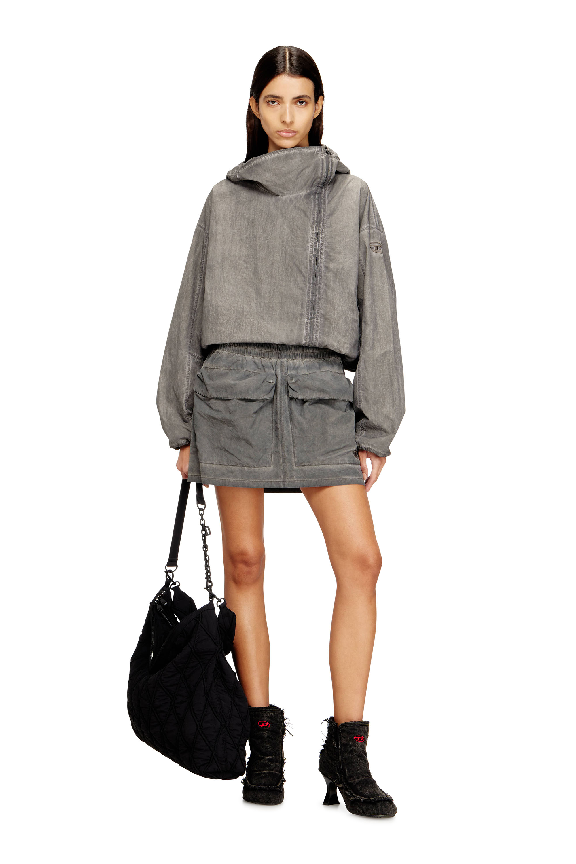 Diesel - O-CEAN-S1, Female's ミニスカート in グレー - 1