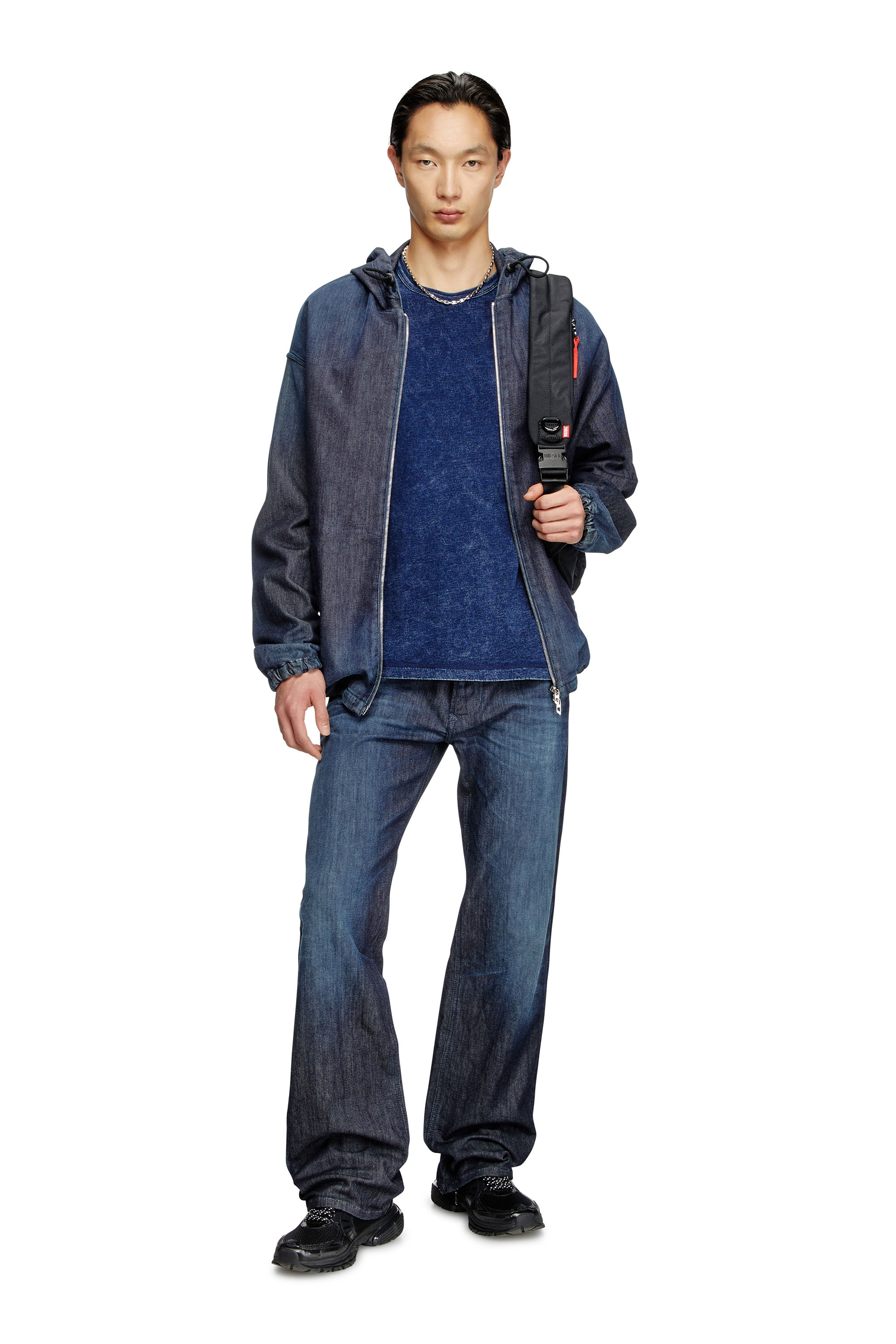 Diesel - T-ADJIND, Male's Tシャツ in ブルー - 1