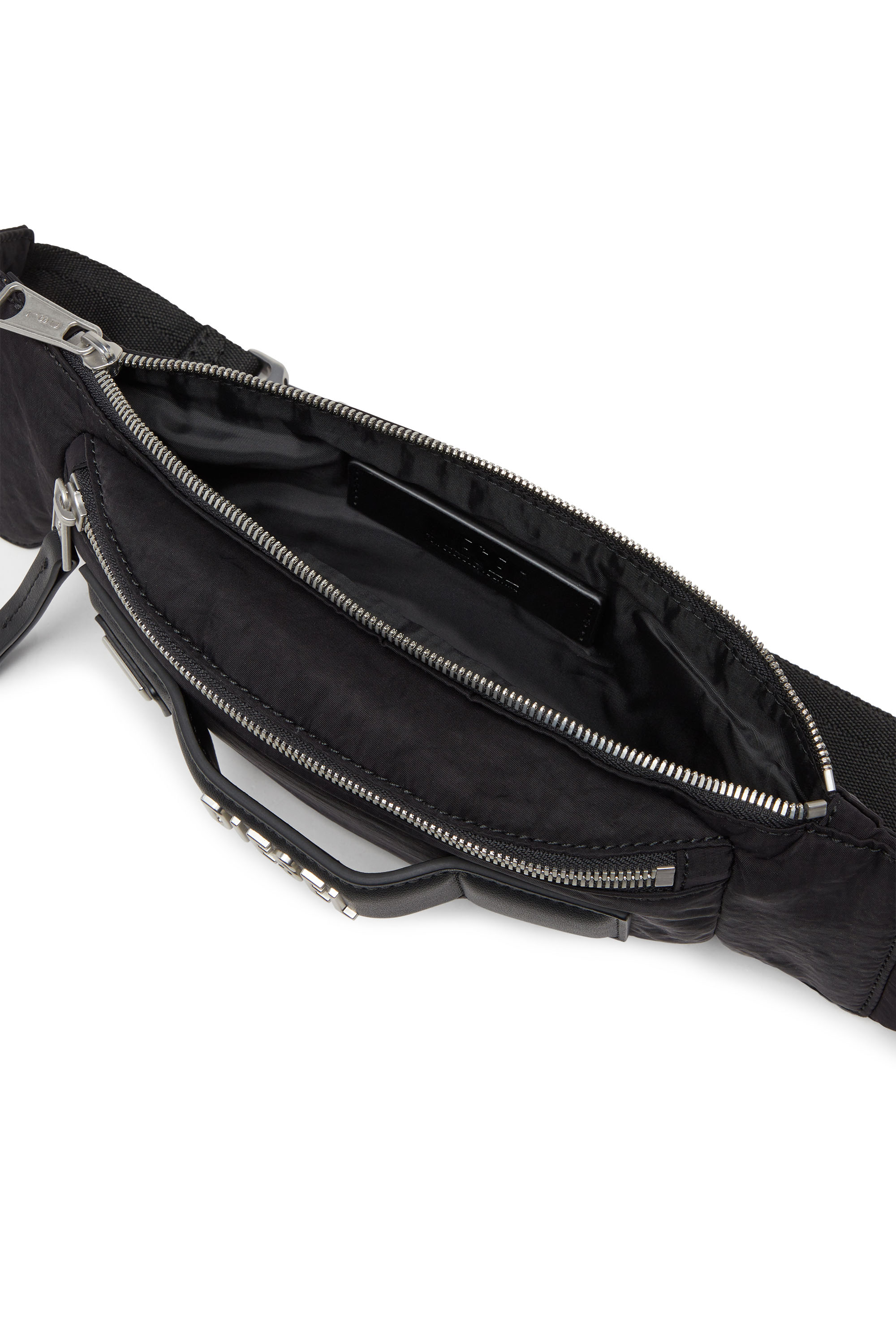 Diesel - LOGOS BELT BAG, Male's Logos-Belt bag in recycled nylon in ブラック - 4