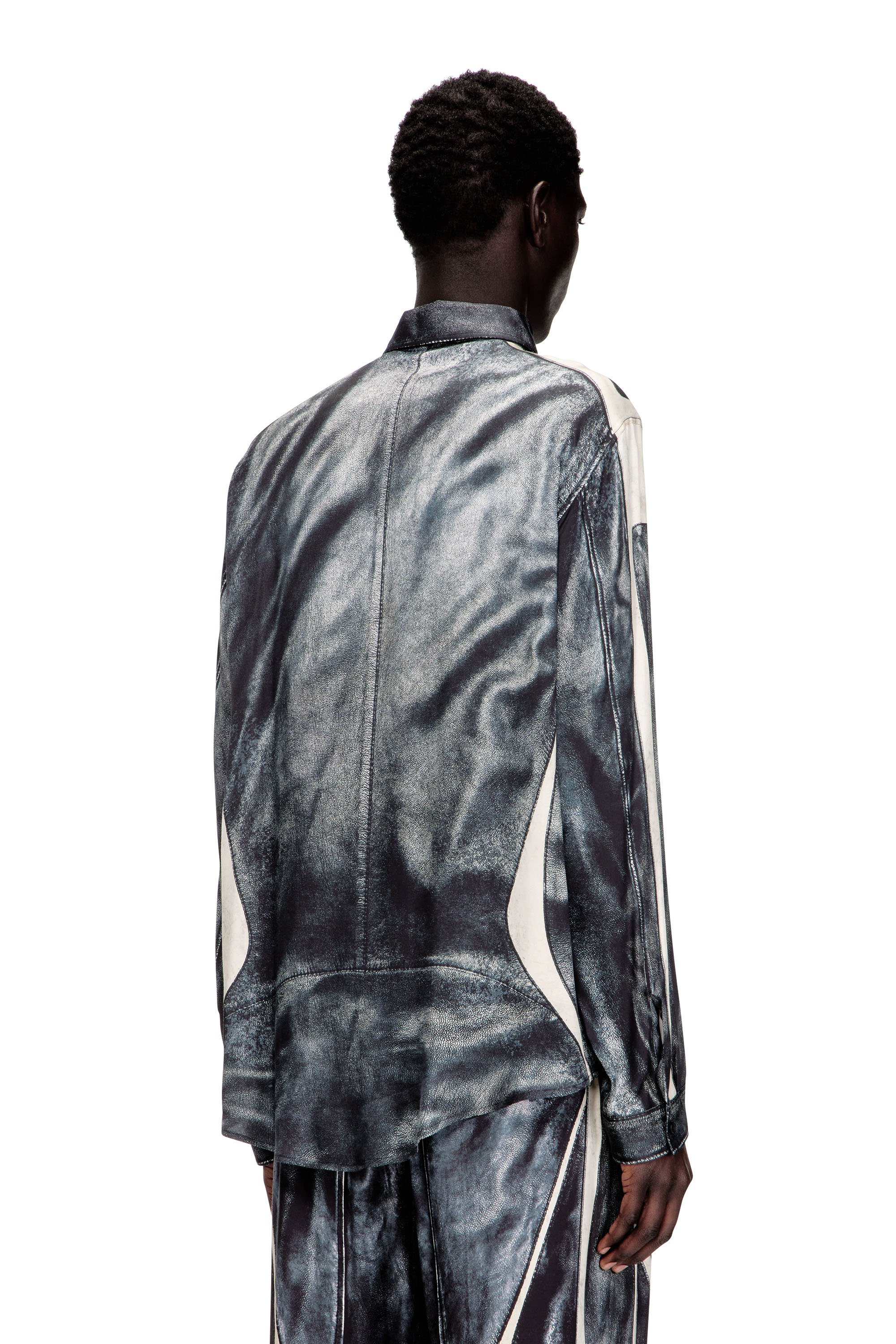 Diesel - S-SIMPLY-BMCZ, Male's シャツ in ブラック/ホワイト - 4