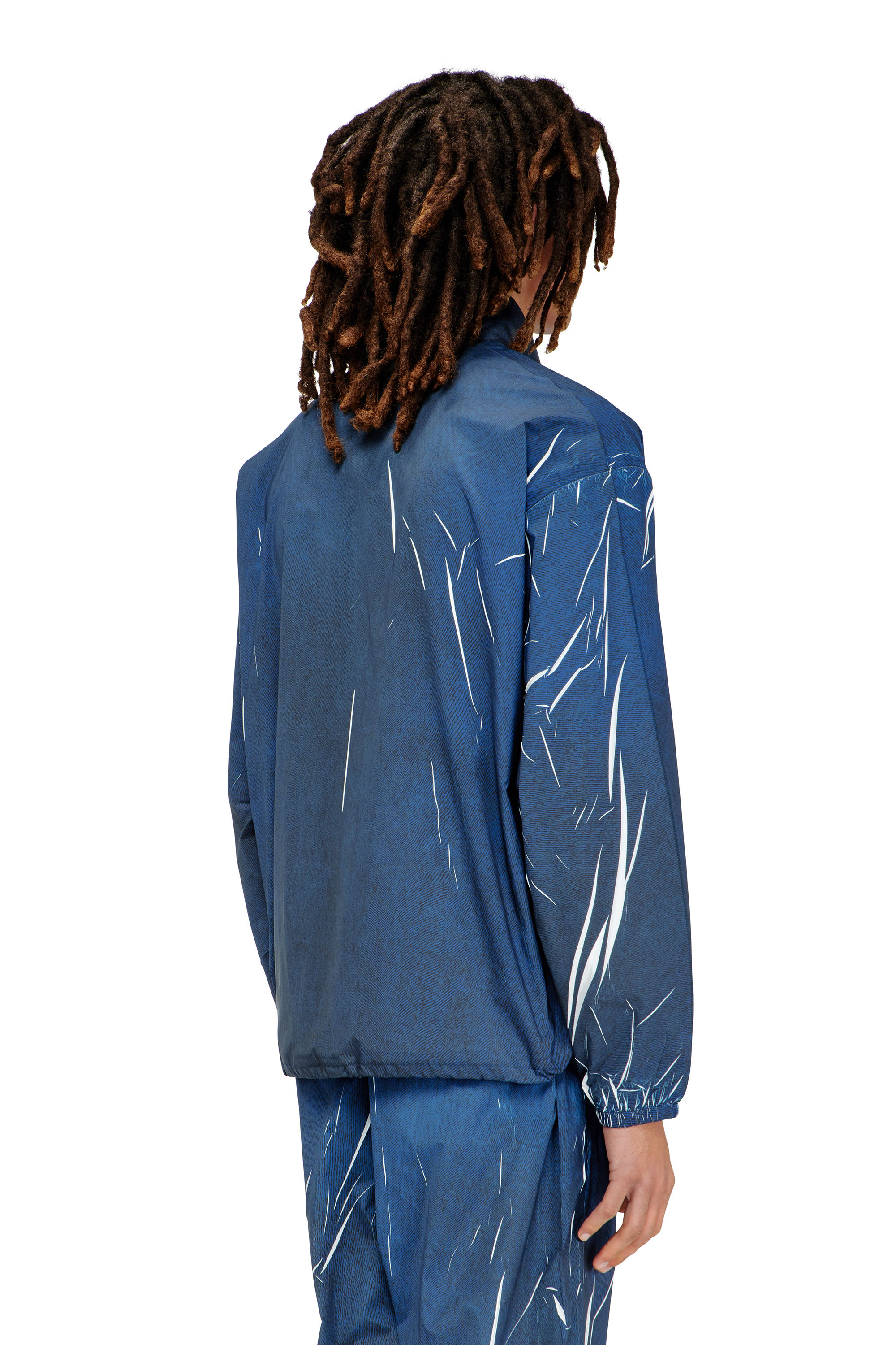 Diesel - J-PHIL-CJBC, Male's Light jacket with denim-effect print in ブルー - 4