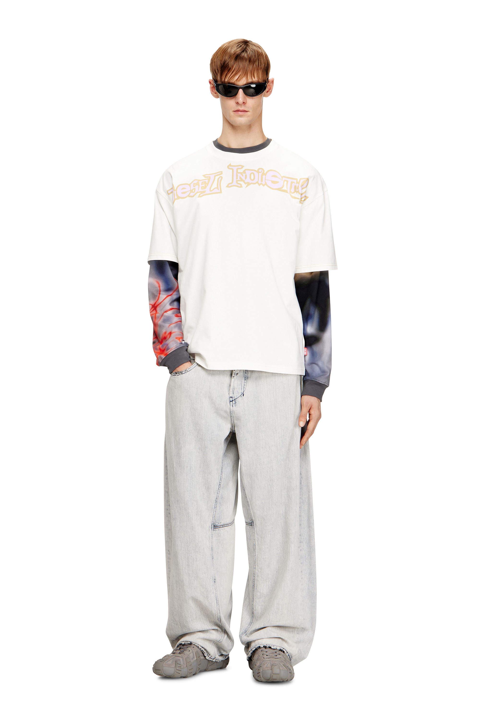 Diesel - T-BOXT-V3, Male's Tシャツ in ホワイト - 1