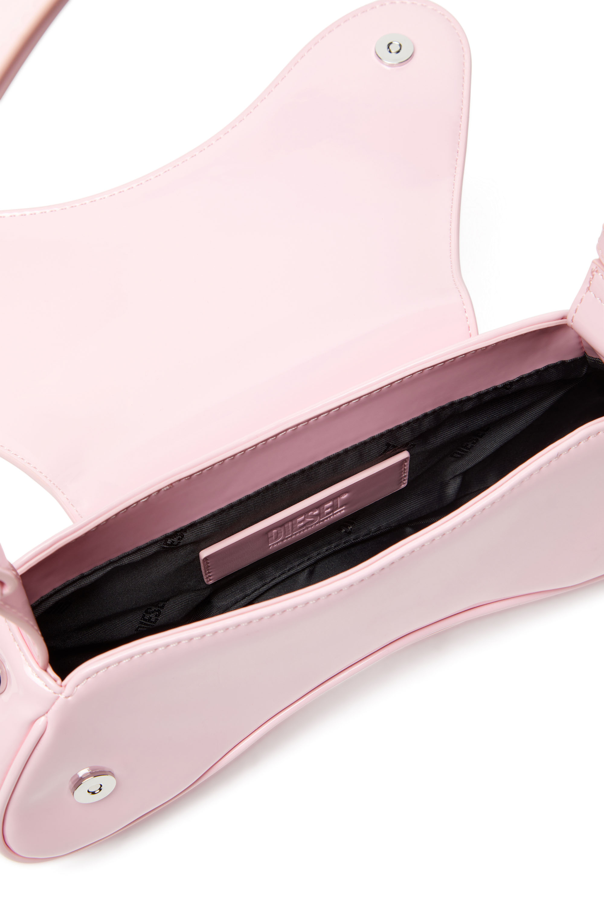 Diesel - PLAY CROSSBODY, Female's Play-Crossbody bag in glossy PU in ピンク / ホワイト - 4