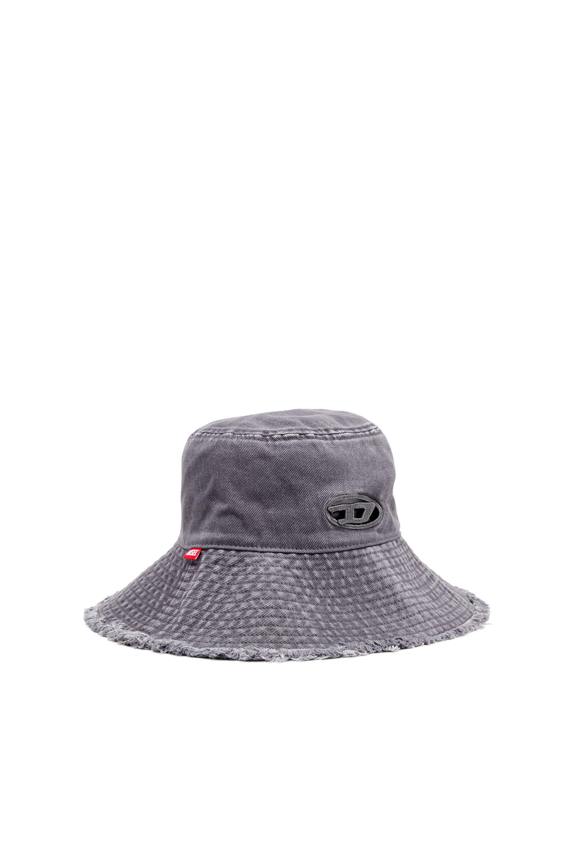 Diesel - C-BUCKET-UTLT, Female's Bucket hat with cut-out embroidered logo in グレー - 1