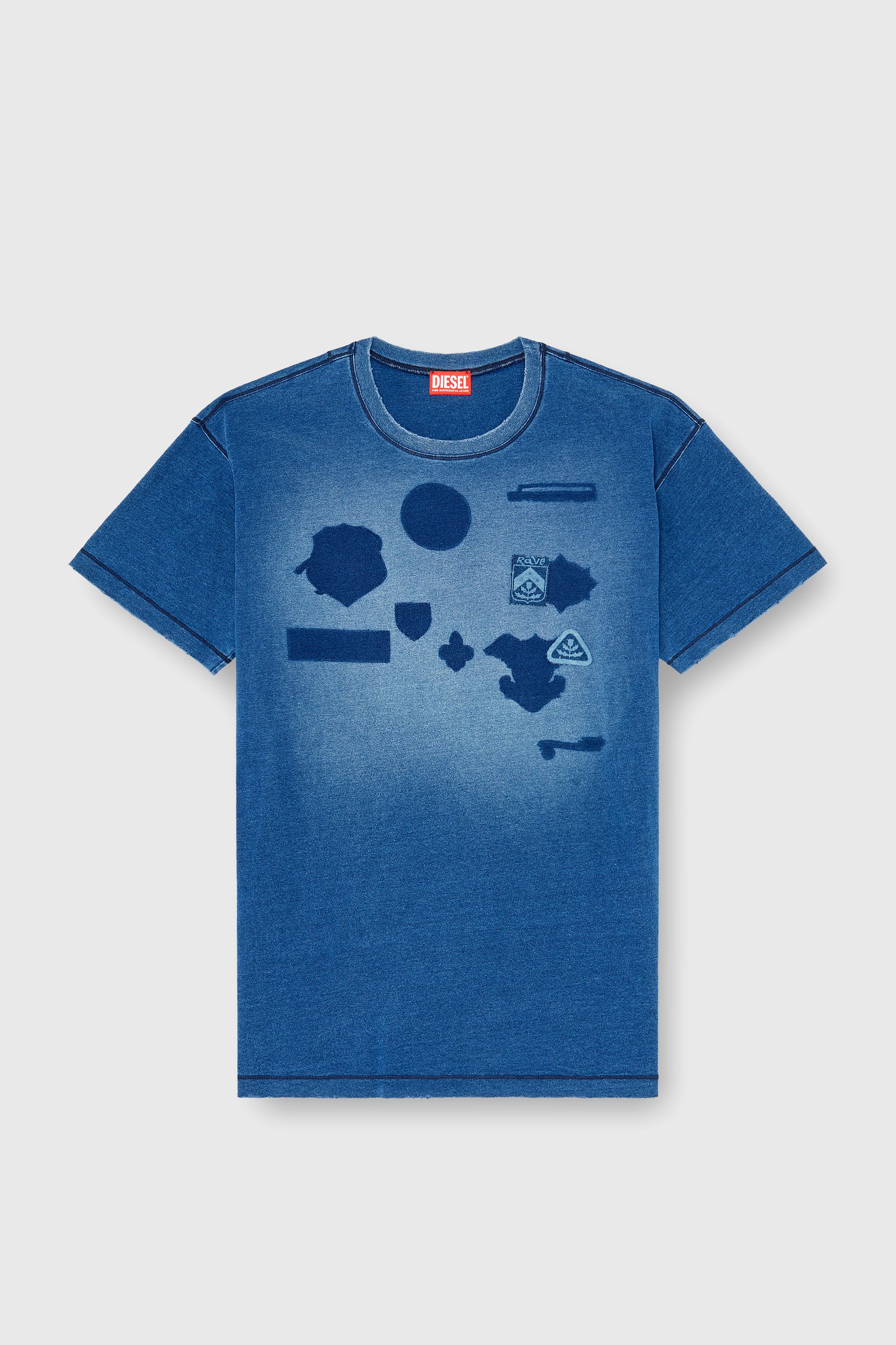 Diesel - T-NOX, Male's Tシャツ in ミディアムブルー - 2