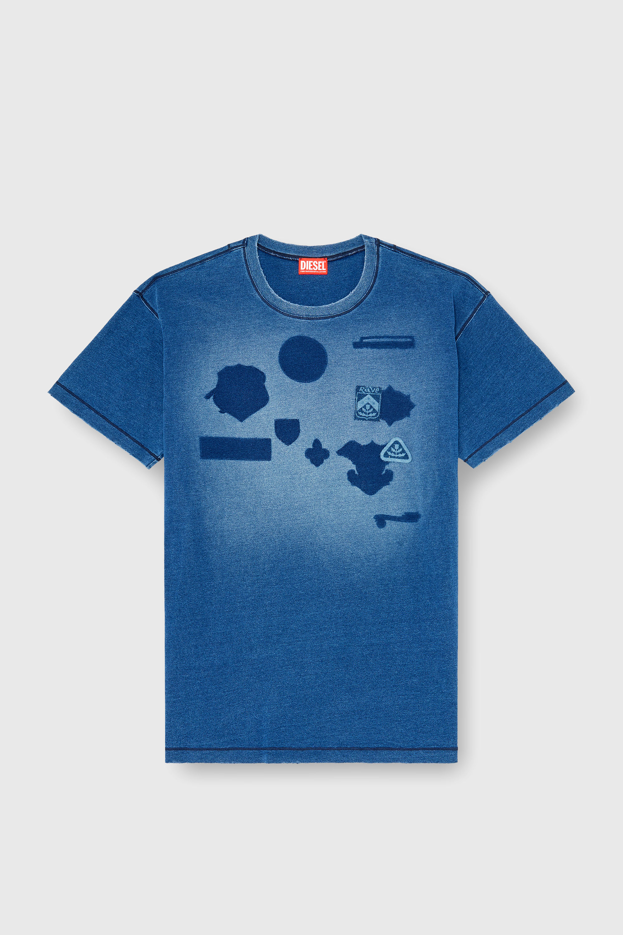 Diesel - T-NOX, Male's Tシャツ in ミディアムブルー - 2