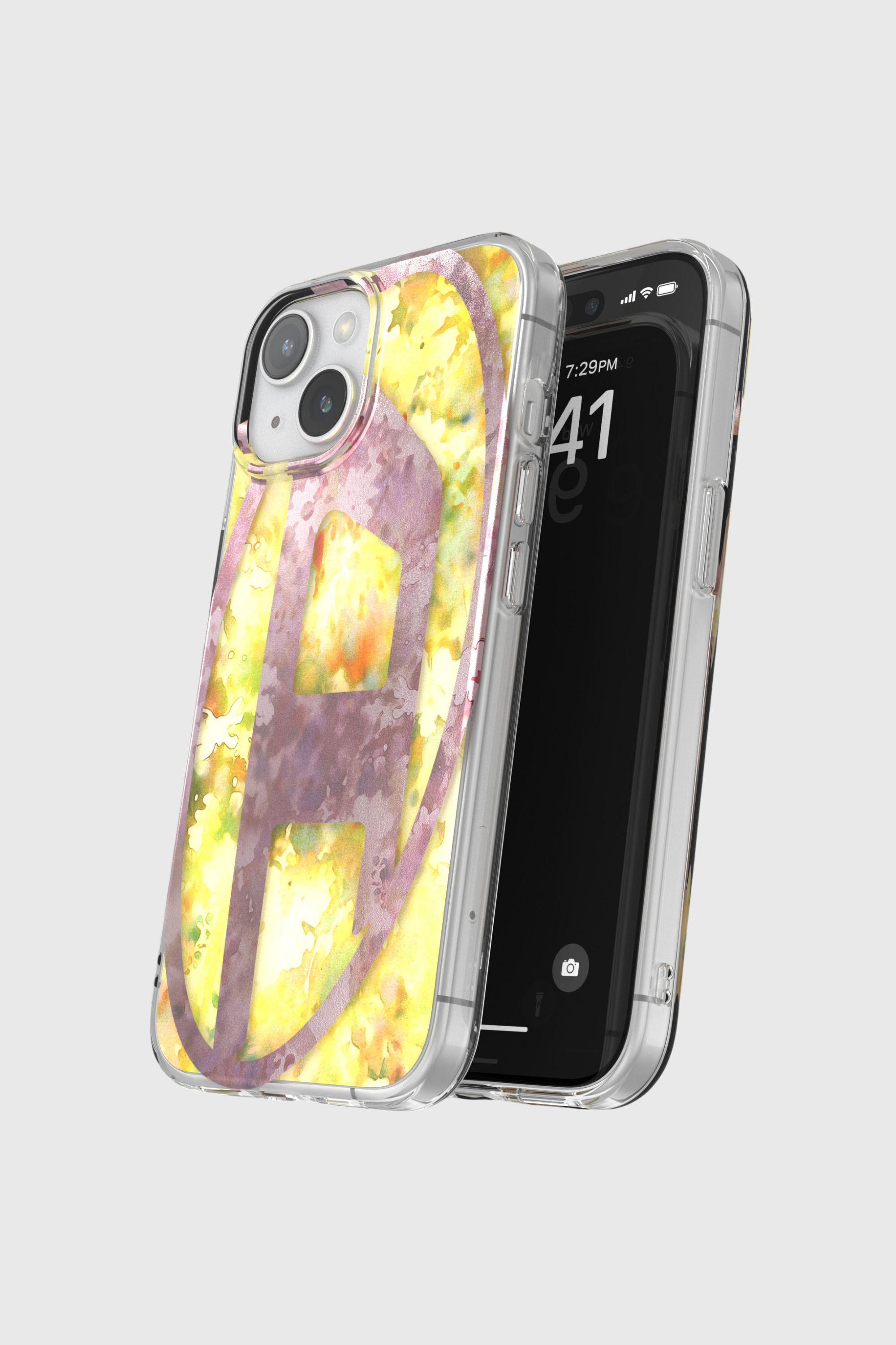 Diesel - 60055 AOP CASE, Unisex's iPhone 15 in ピンク/イエロー - 4