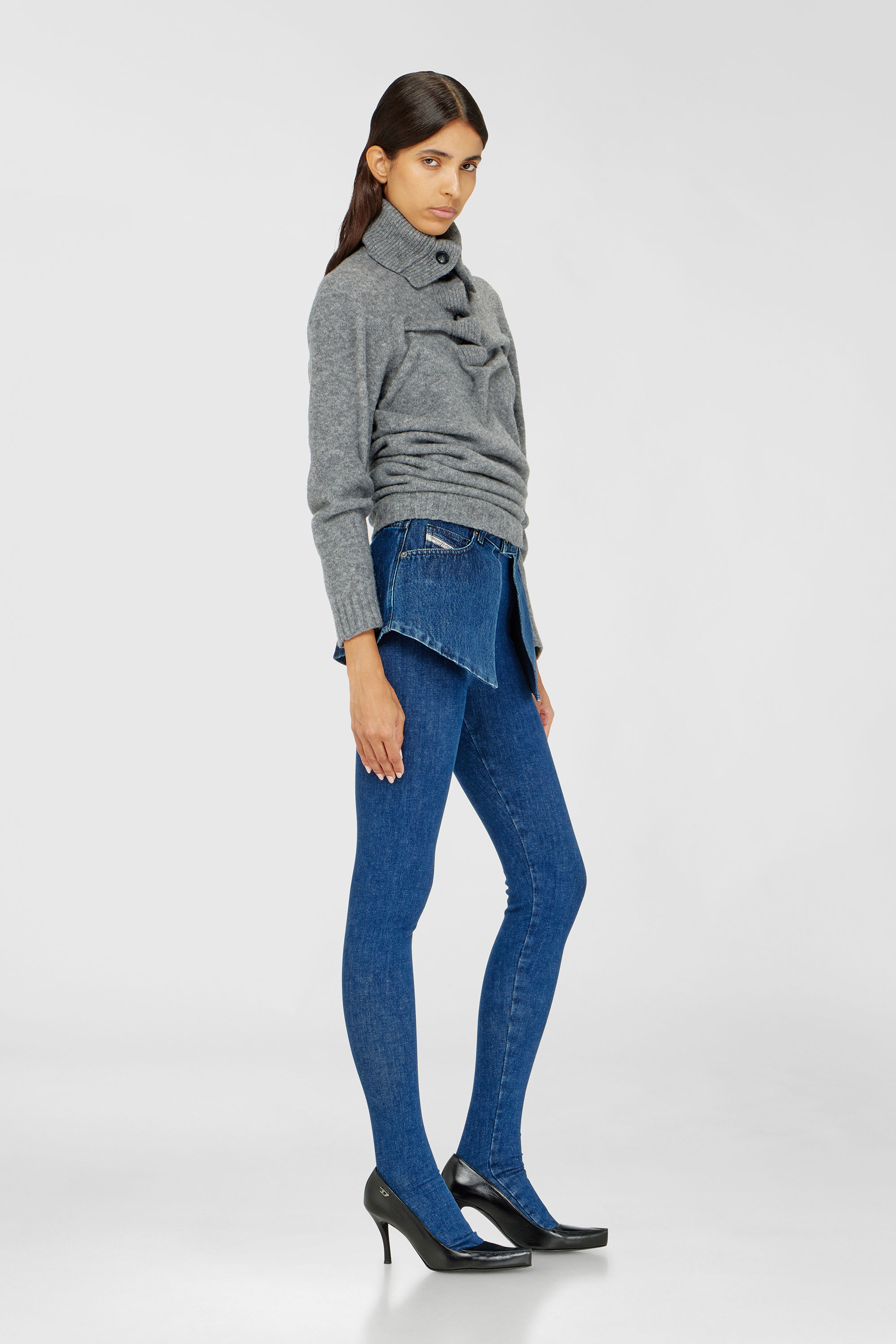Diesel - Female's Skinny Jeans D-Spika 09R31, ダークブルー - 2