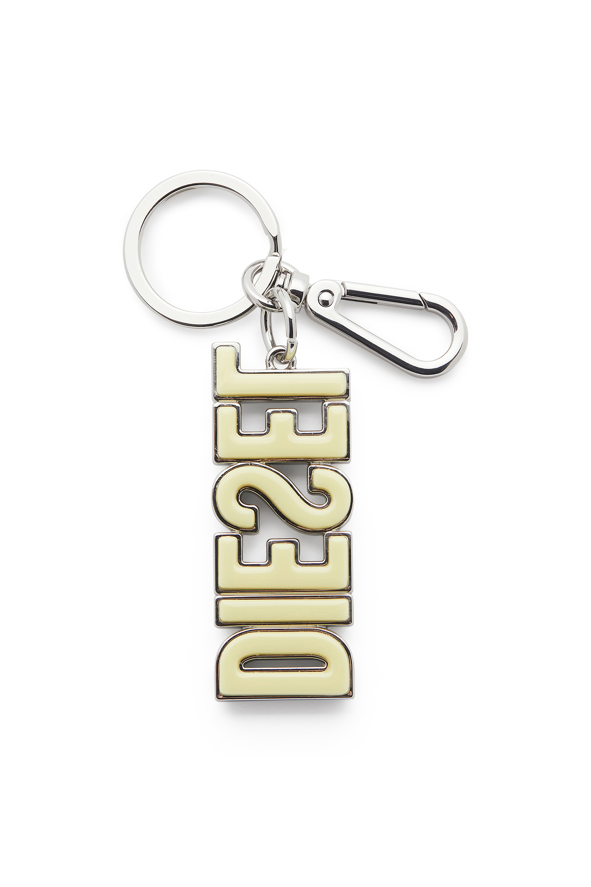 Diesel - DSL 3D KEY RING, Male's キーチャーム in ブラック/イエロー - 2