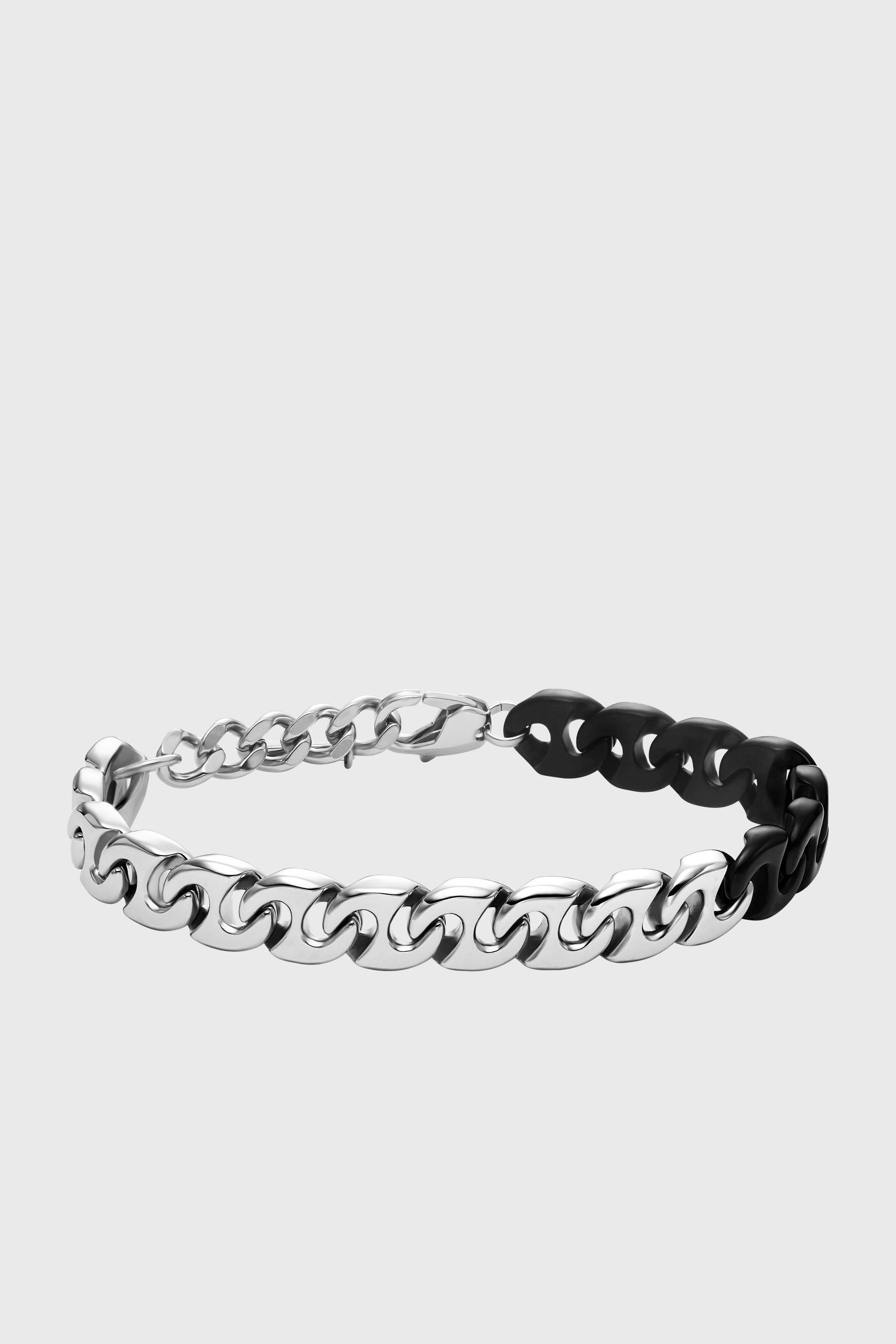 Diesel - DX1529931, Unisex's ブレスレット in シルバー/ブラック - 1