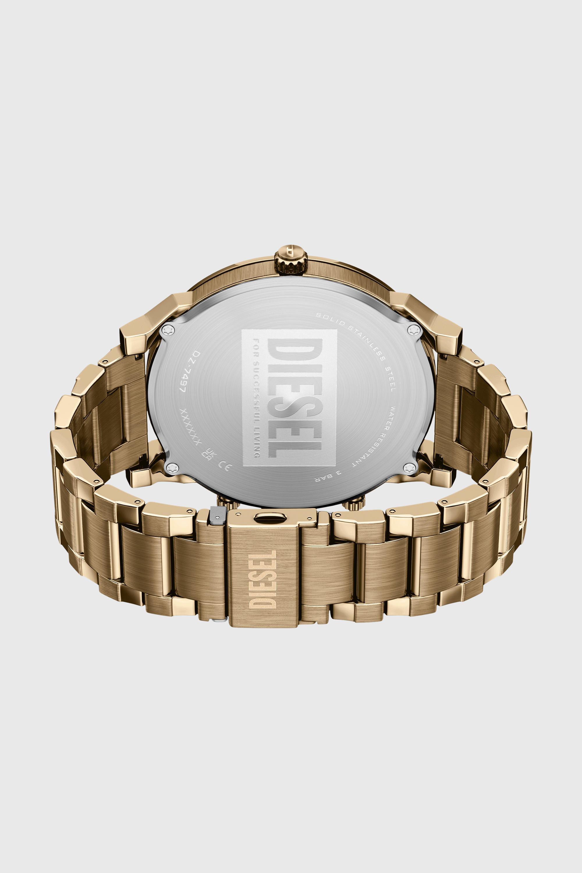 Diesel - DZ7497 WATCH, Male's Mr. Daddy Slim date antique gold-tone stainless steel watch in ゴールド - 4
