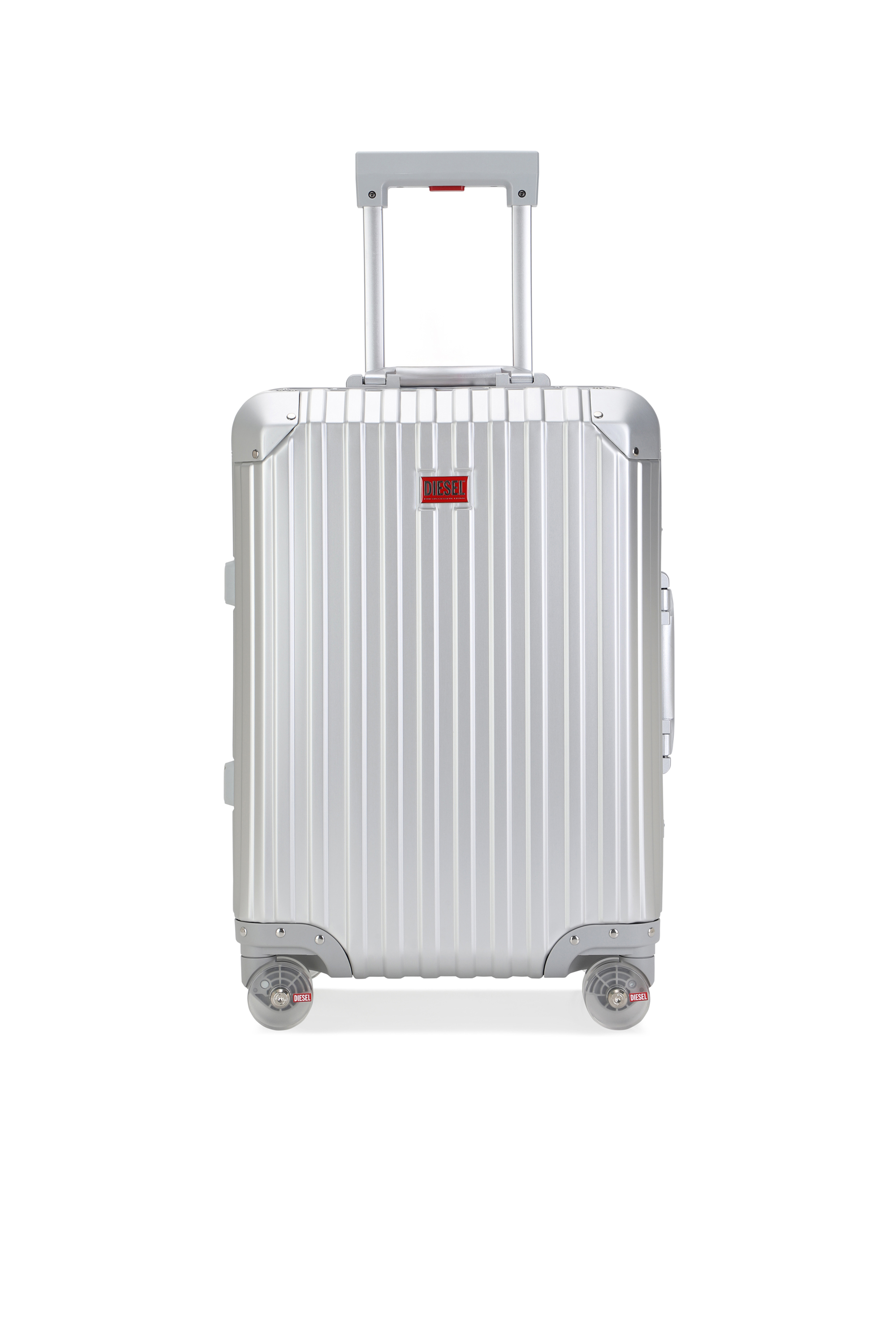 Diesel - DIESEL ALUMINUM TROLLEY- DSL002, Unisex's Aluminum suitcase size S in シルバー - 1
