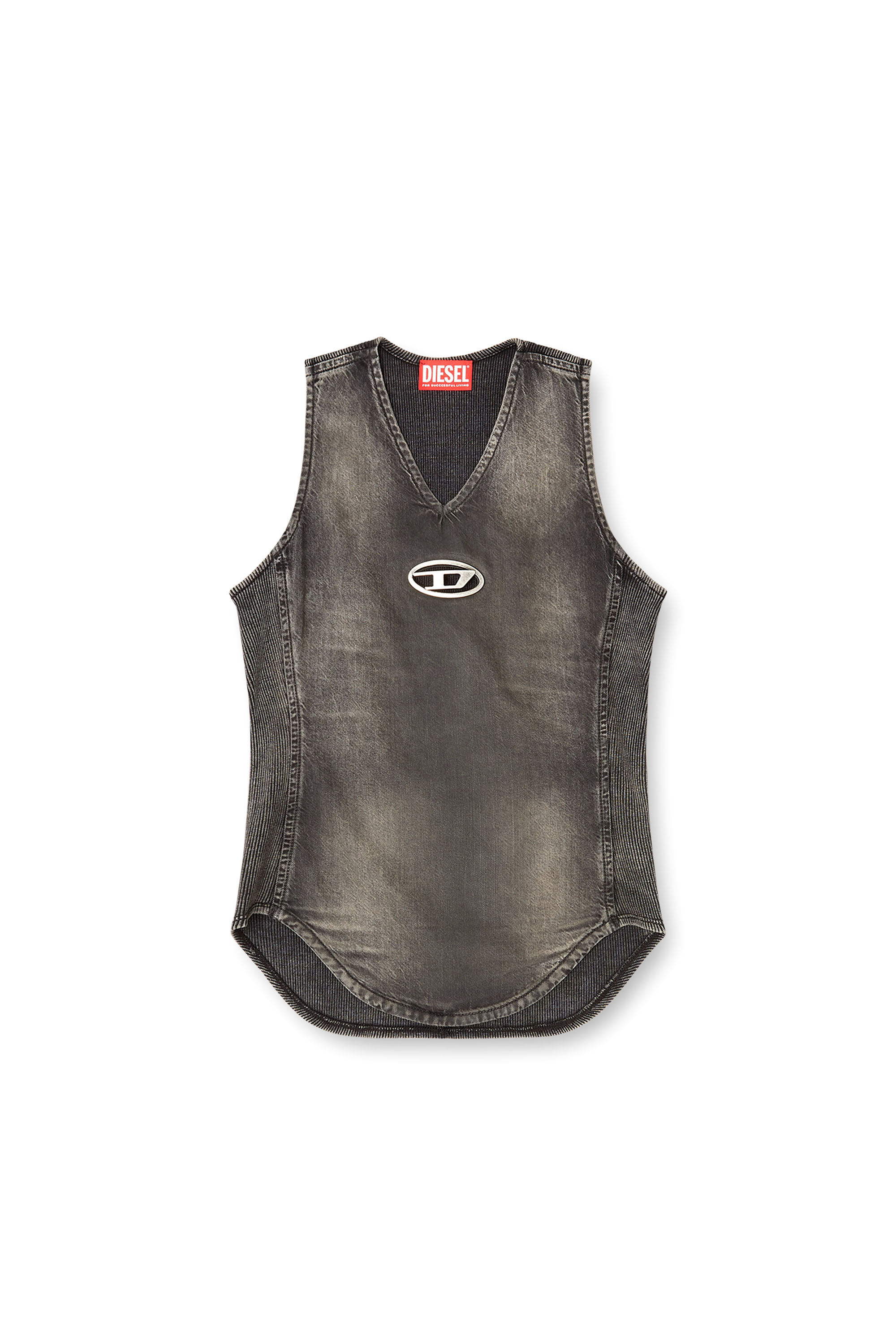 Diesel - DE-NESSI-S1, Female's Denim top with a used effect in ブラック - 2