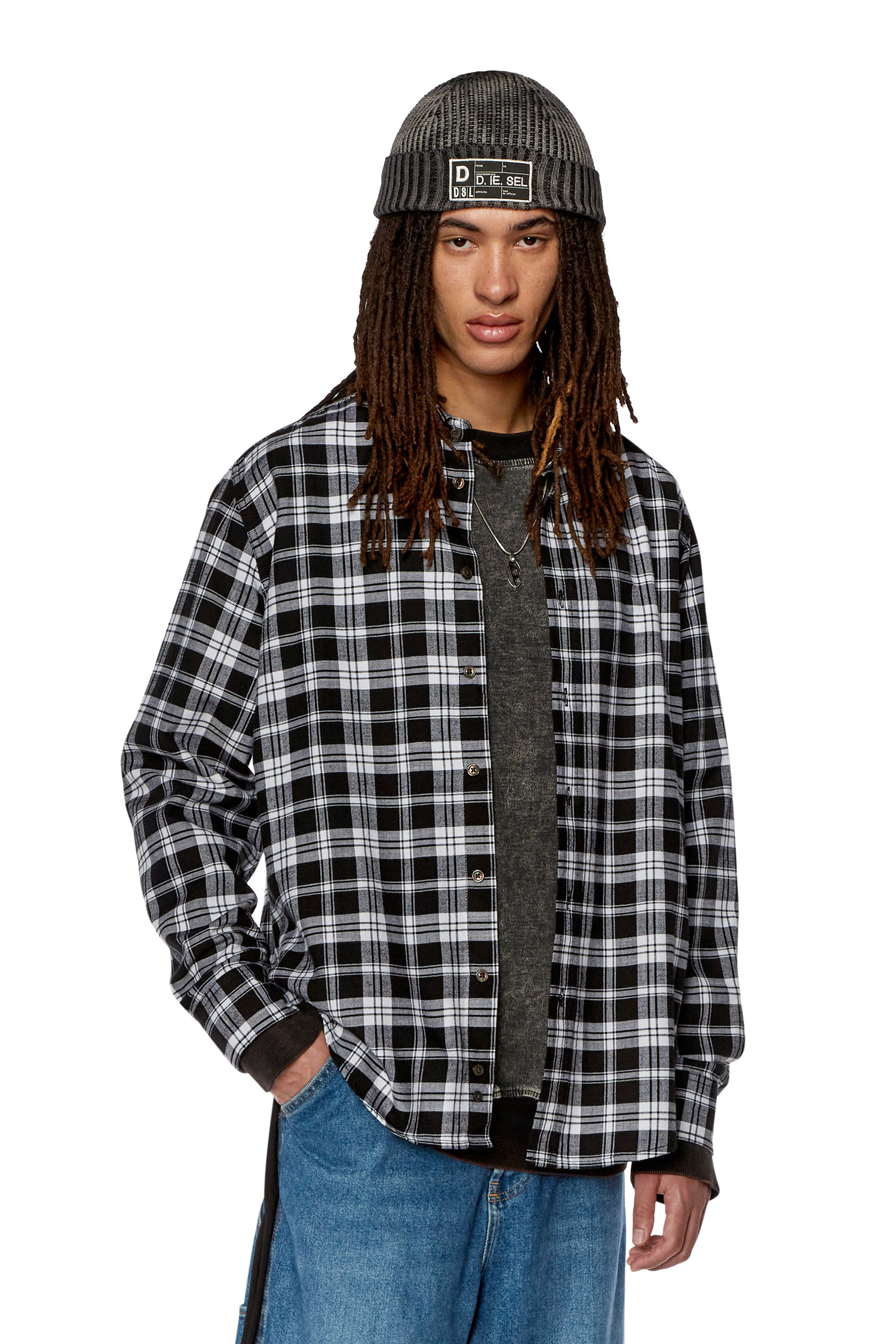 Diesel - S-UMBE-CHECK-NW, ブラック/ホワイト - Image 1
