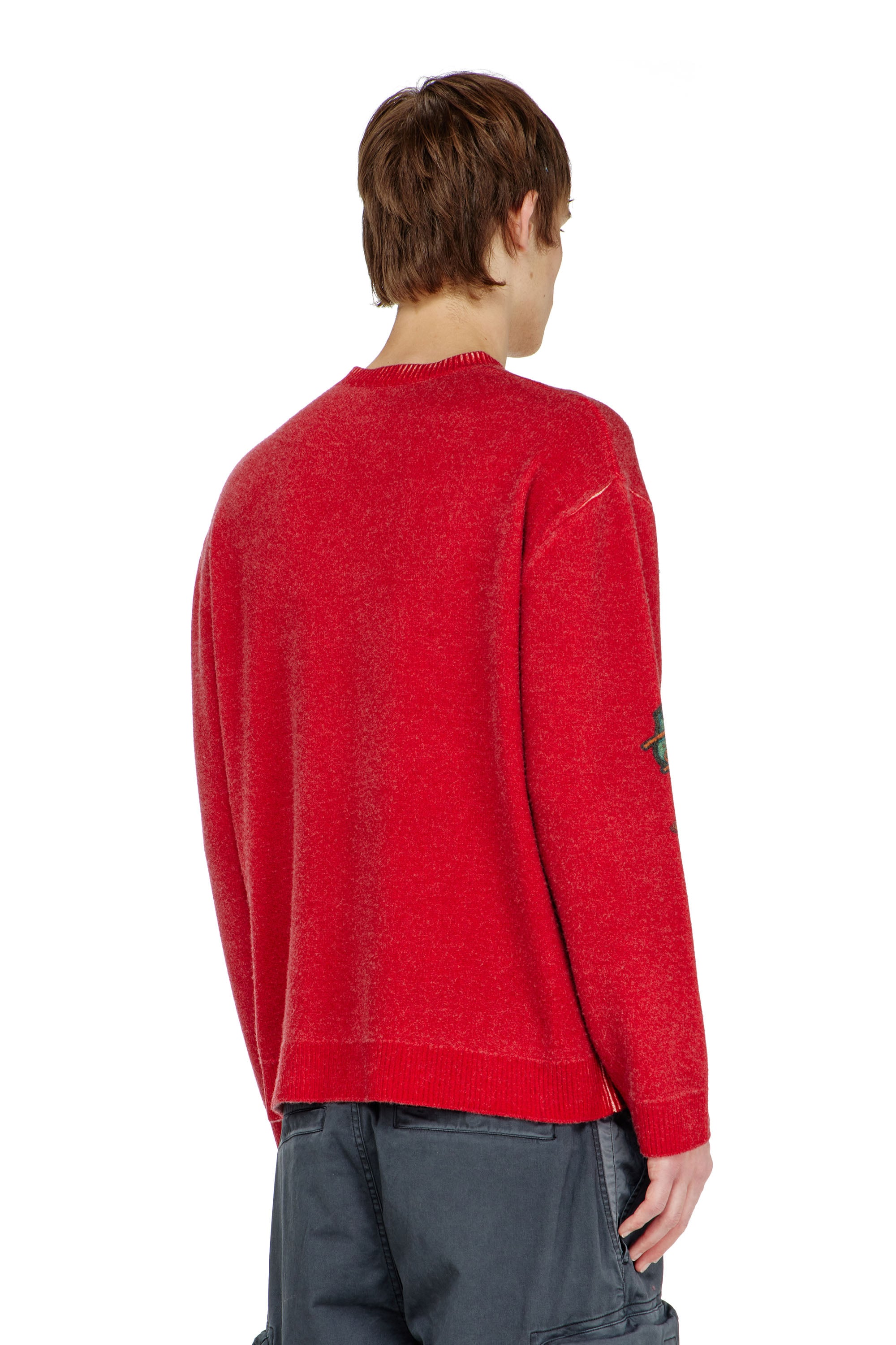 Diesel - K-PATCY, Male's プルオーバーニット in レッド - 4