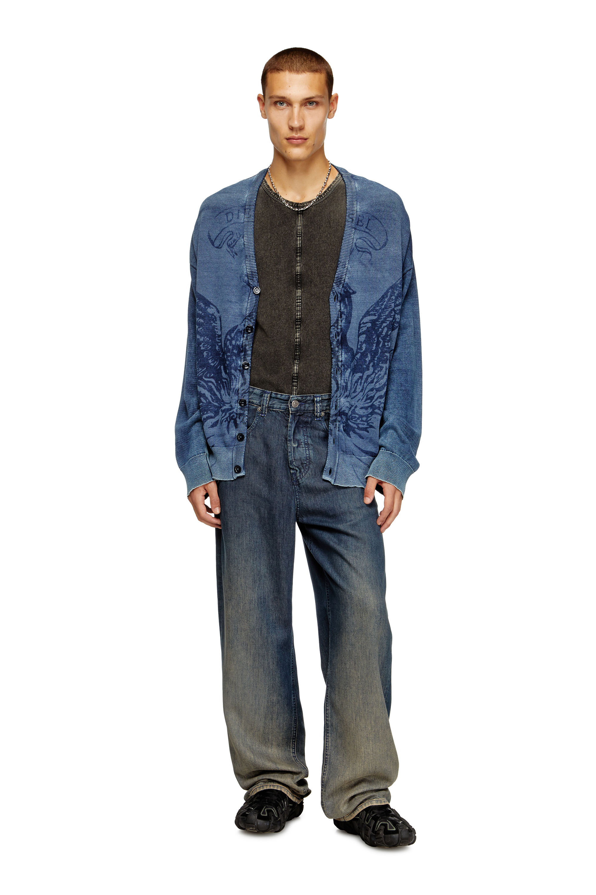 Diesel - Male's Relaxed Jeans 2001 D-Macro 068TD, ダークブルー - 1