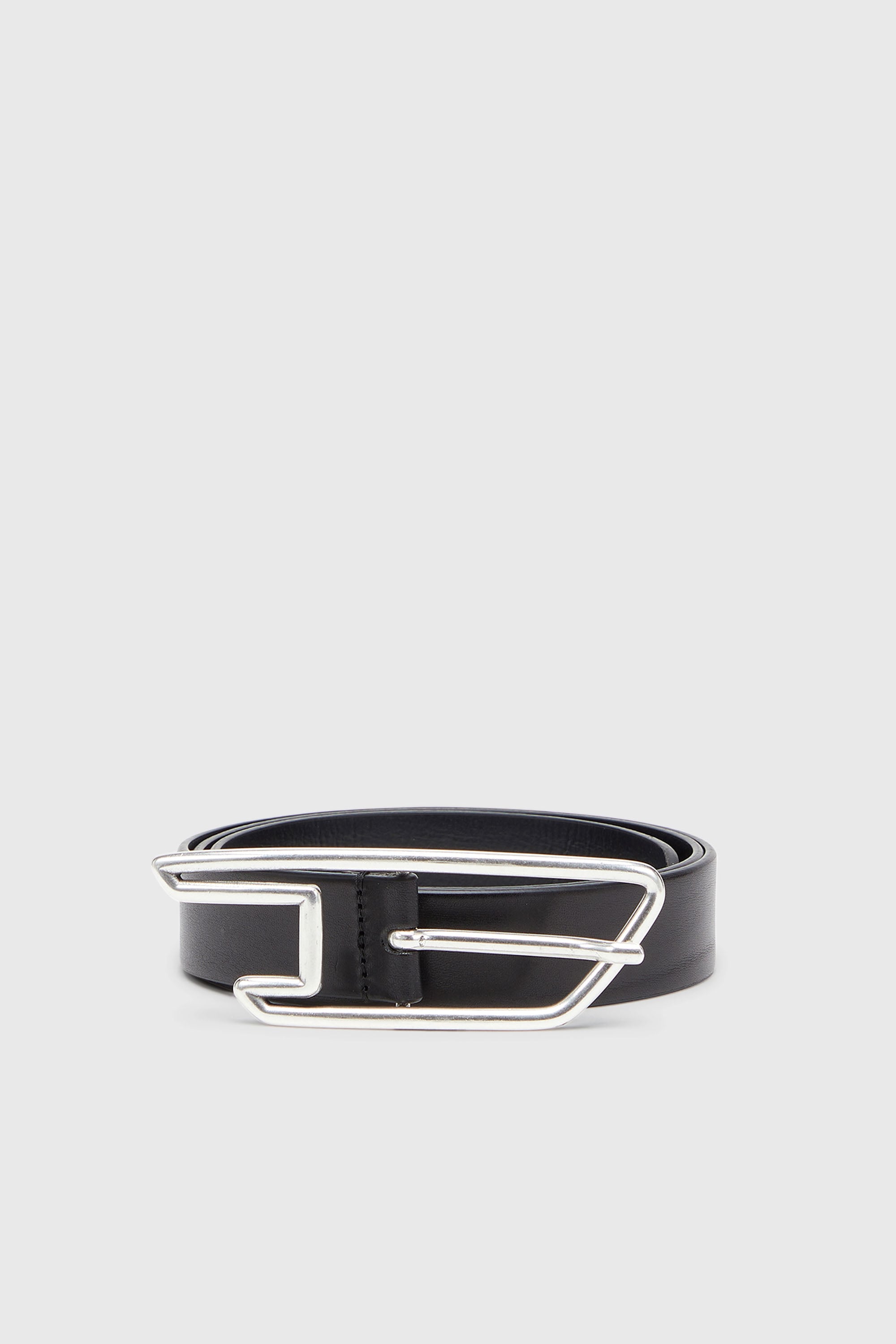 Diesel - B-D LINE 30, Unisex's 3cm leather belt with D-logo buckle in ブラック - 1