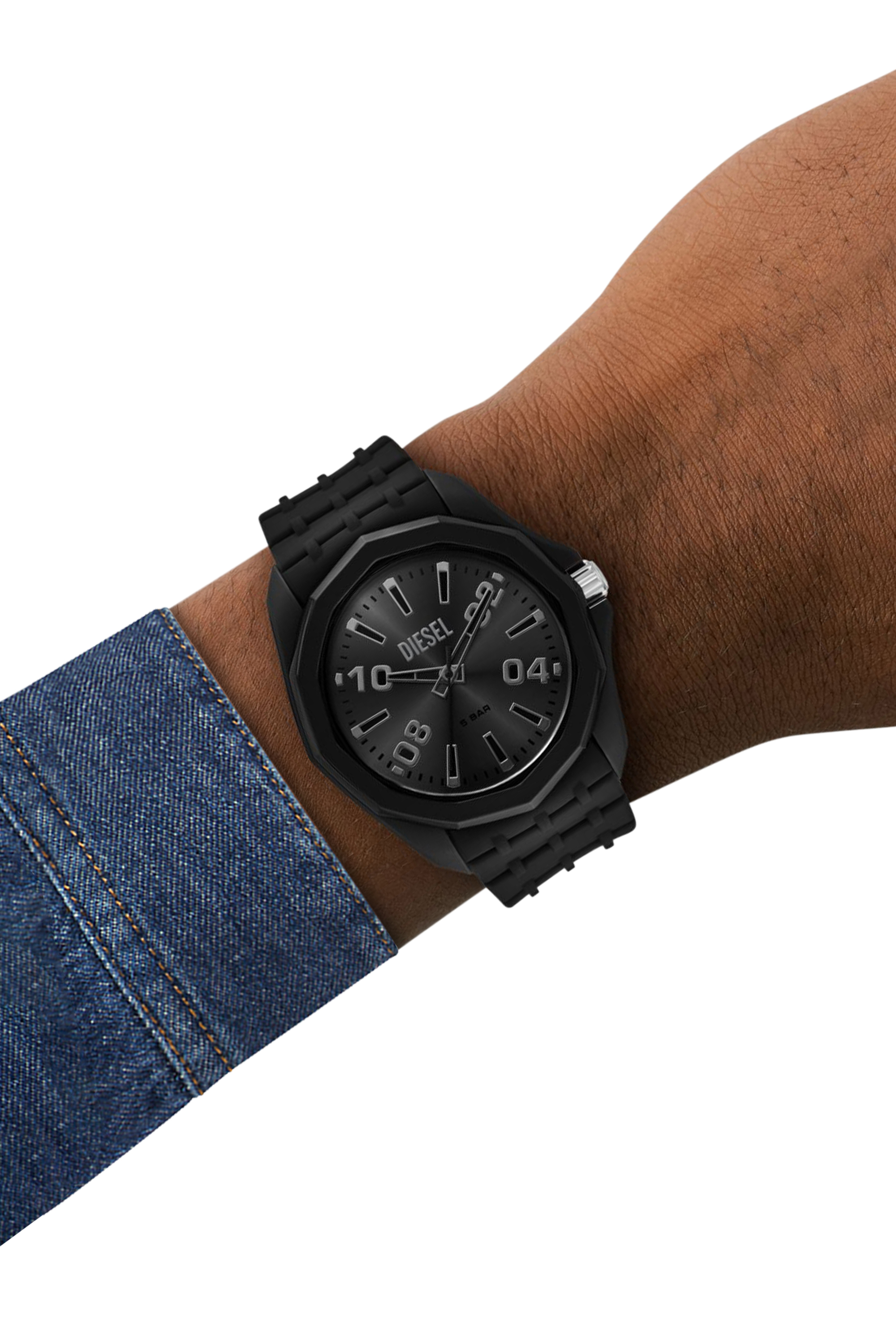 Diesel - DZ2243 WATCH, Male's Stinger black silicone watch in ブラック - 4