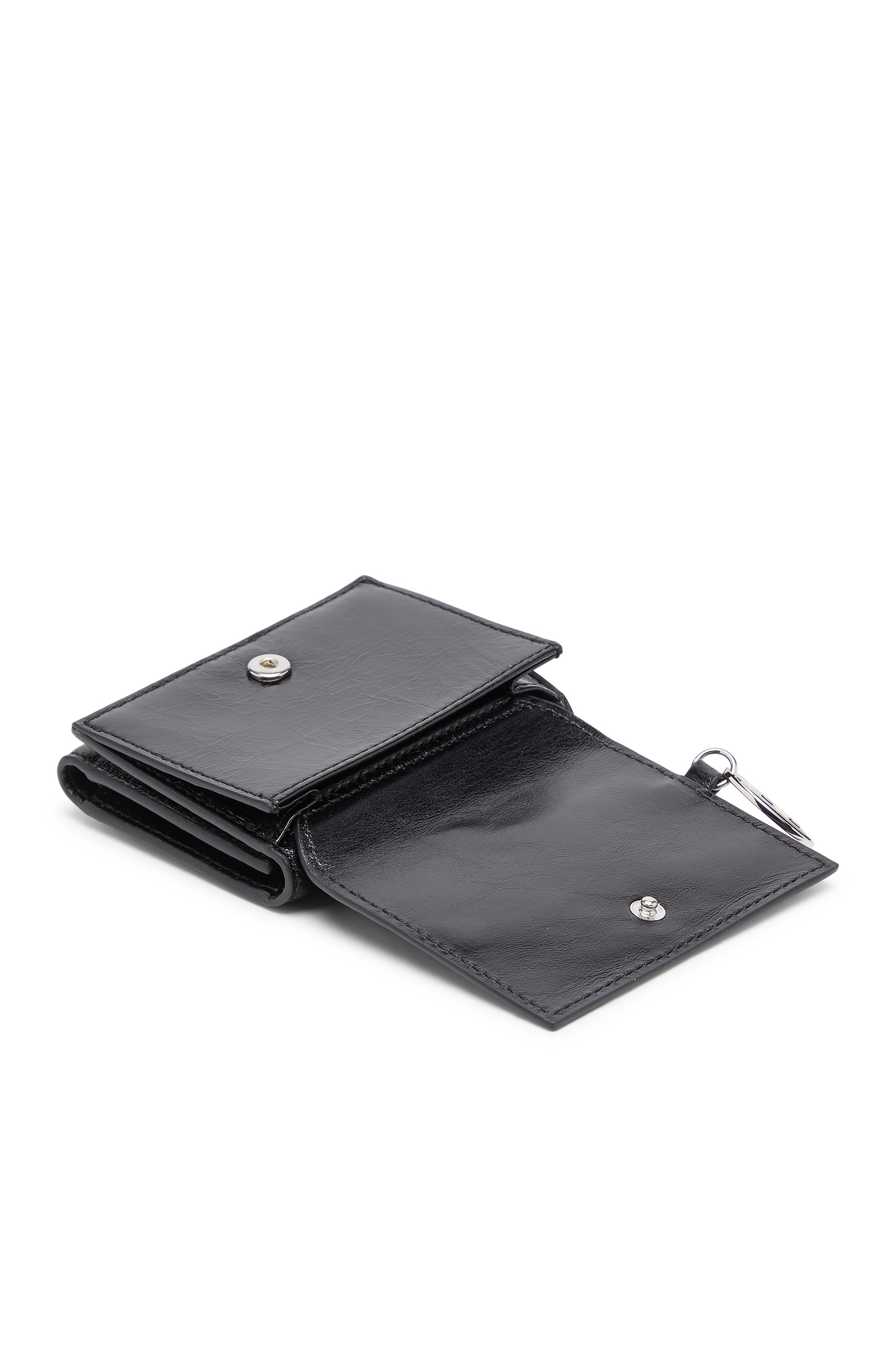 Diesel - OVAL-D TRI FOLD ZIP COIN XS II, Female's 三つ折りウォレット in ブラック - 4