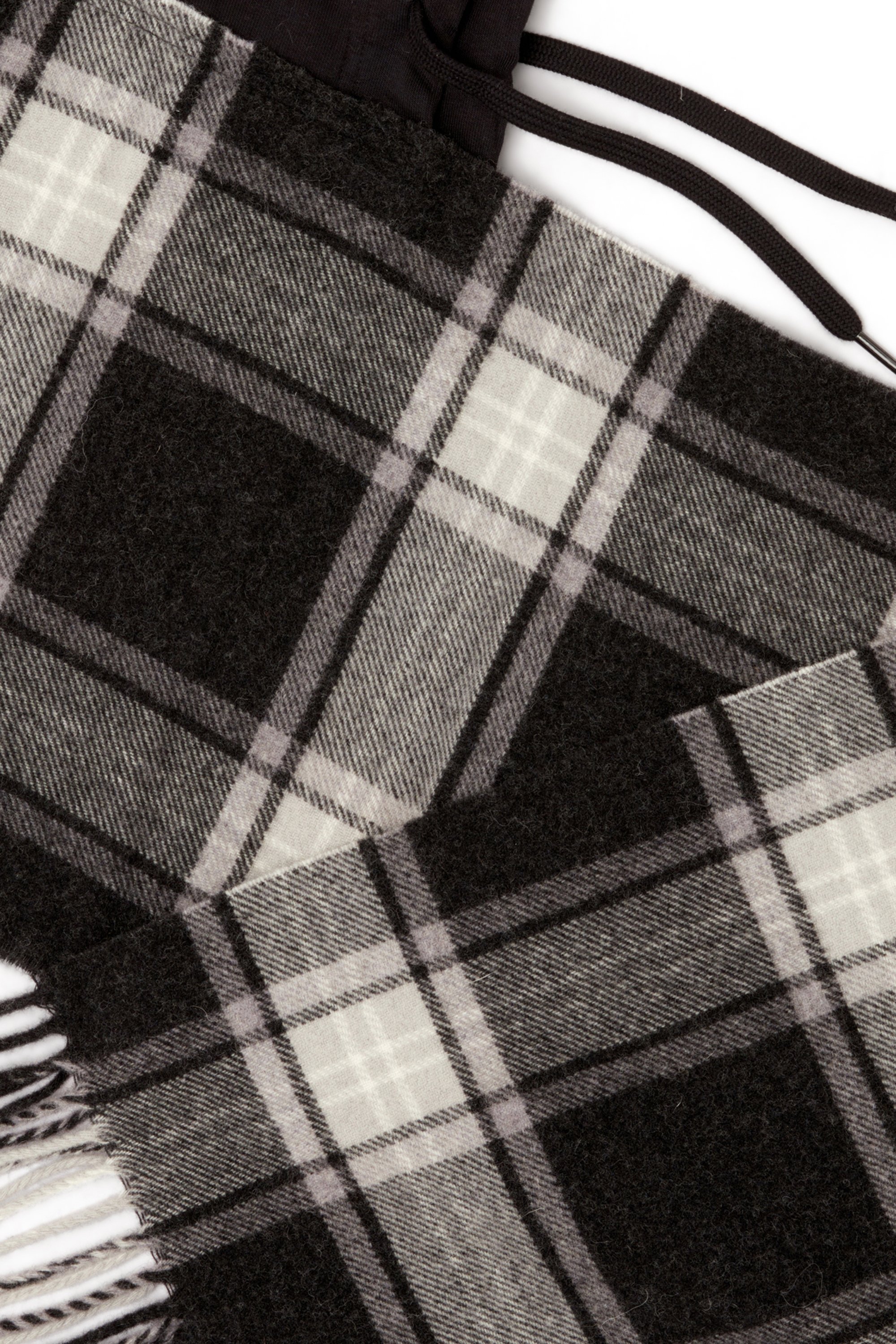 Diesel - S-CARHOOD, Male's フード付きストール in ブラック/ホワイト - 3