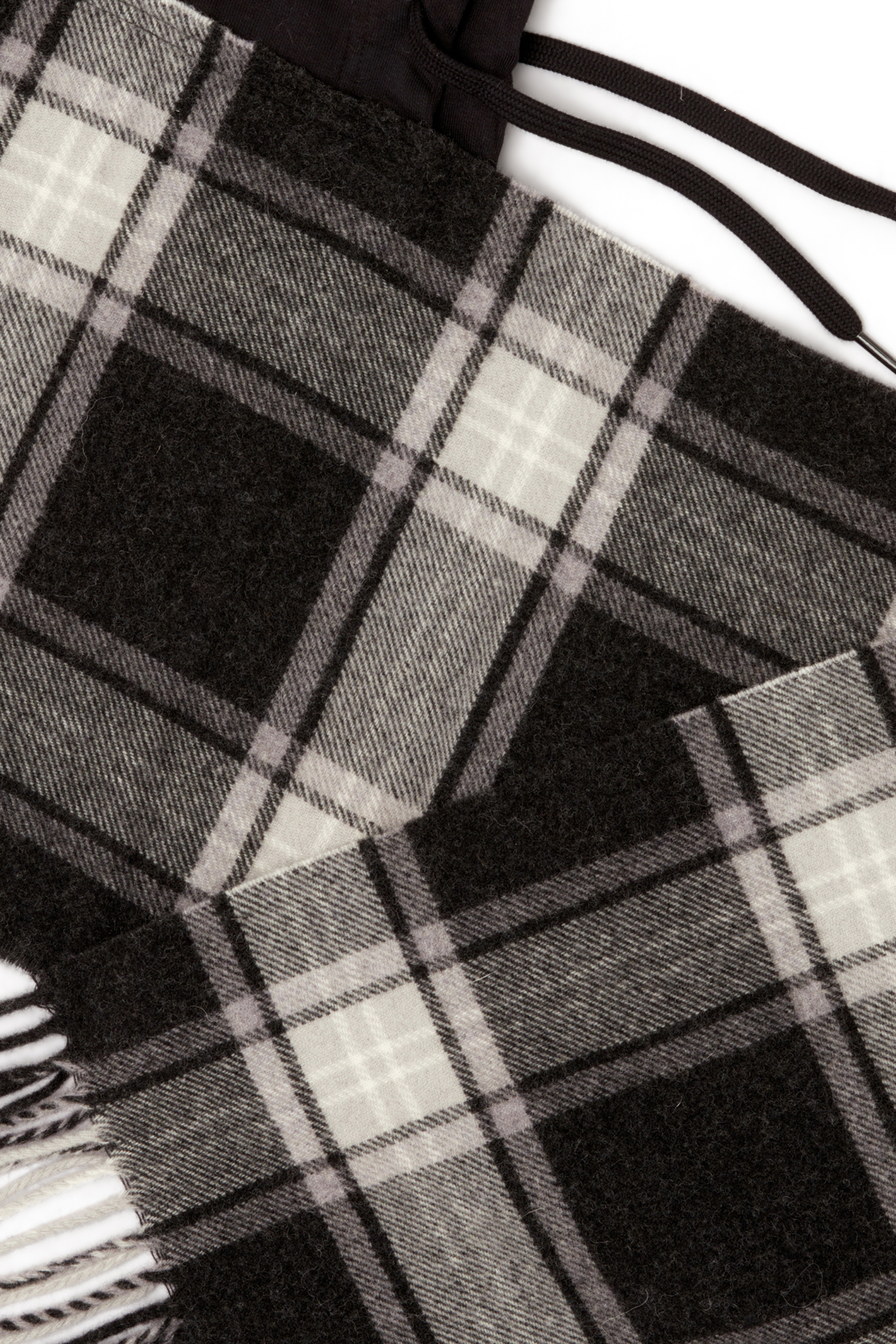 Diesel - S-CARHOOD, Male's フード付きストール in ブラック/ホワイト - 3