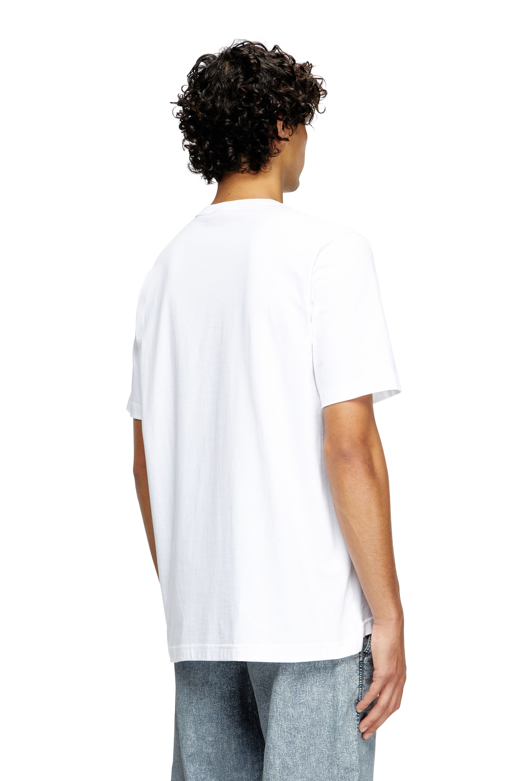 Diesel - T-JUST-OD, Male's TシャツロゴオーバルD in ホワイト - 4
